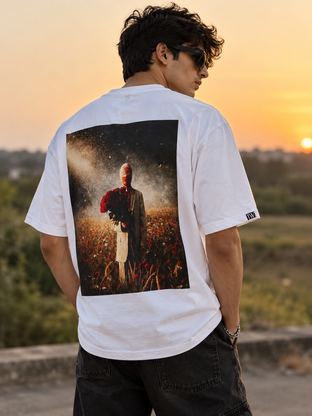 The Rose Reaper Oversized Graphic T-Shirt