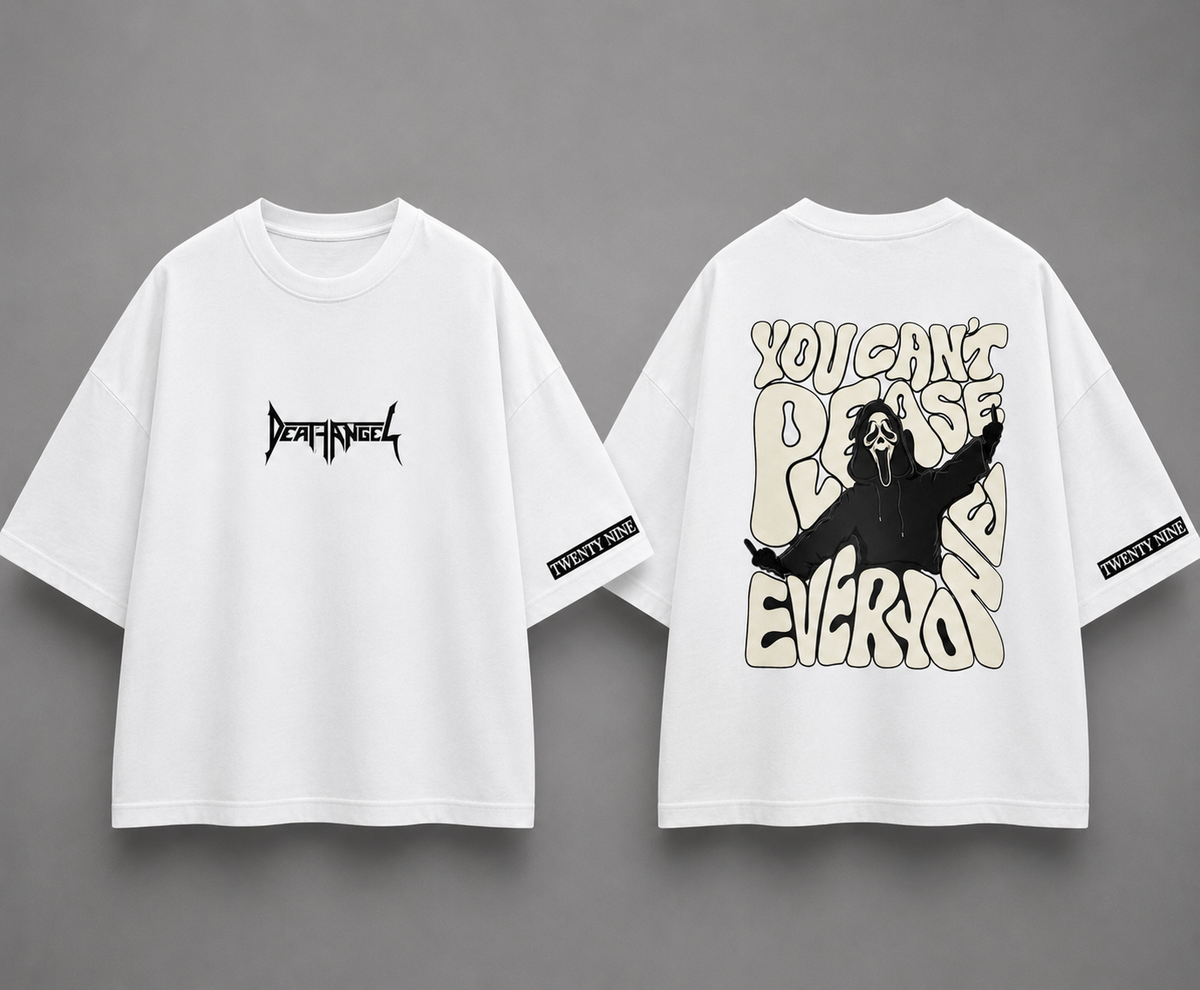 Twenty Nine Death Angel Oversized Graphic T-Shirt – Black & White