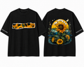 Twenty Nine Sunflower Torn Patch Oversized Graphic T-Shirt – Black & White