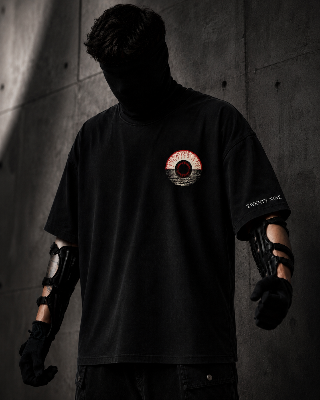 Eye of the Dark Sun Oversized Graphic T-Shirt – White Streetwear