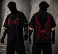 Dark Angel Wing Oversized Graphic T-Shirt – Black Gothic Streetwear