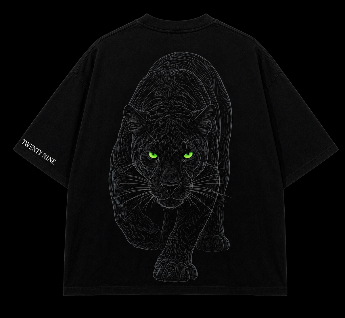 Shadow Panther Oversized Graphic T-Shirt – Black Panther Streetwear