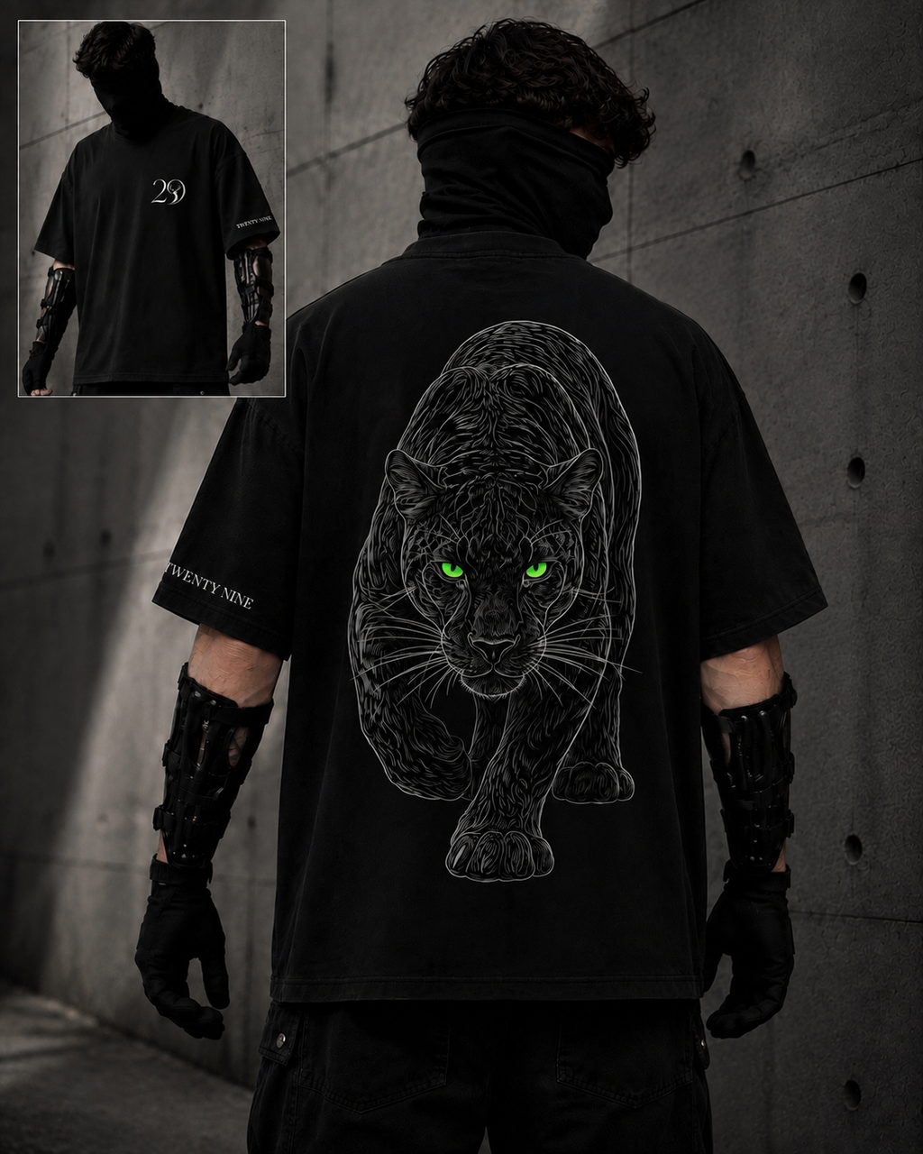 Shadow Panther Oversized Graphic T-Shirt – Black Panther Streetwear