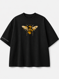 Golden Bloom Oversized Graphic T-Shirt – Black Bee Streetwear