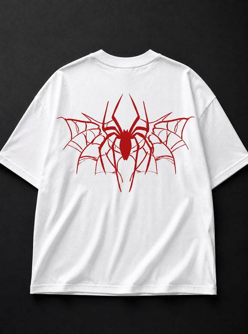 Crimson Spider Oversized Graphic T-Shirt – Black Streetwear
