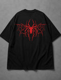 Crimson Spider Oversized Graphic T-Shirt – Black Streetwear