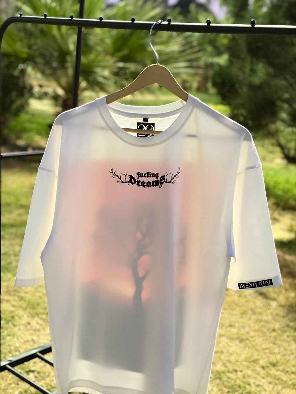 Sunset Tree Graphic Oversized T-Shirt – Design 6 product photo 2