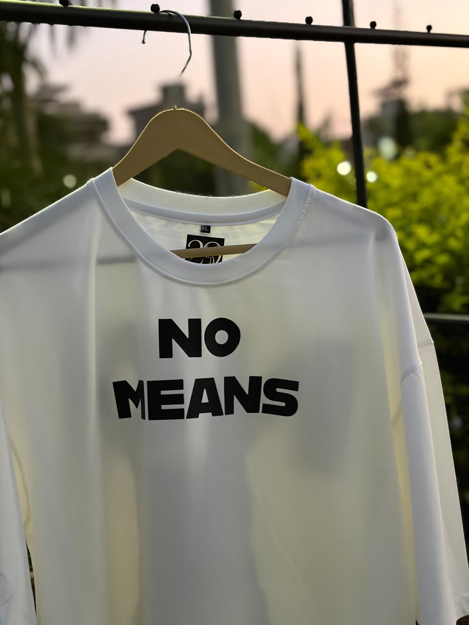 No Means graphic oversized t-shirt