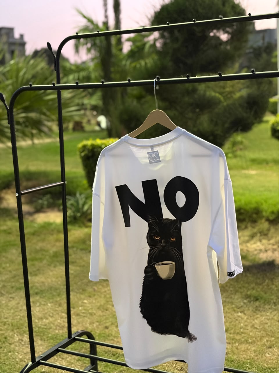 No Means oversized t-shirt outdoor