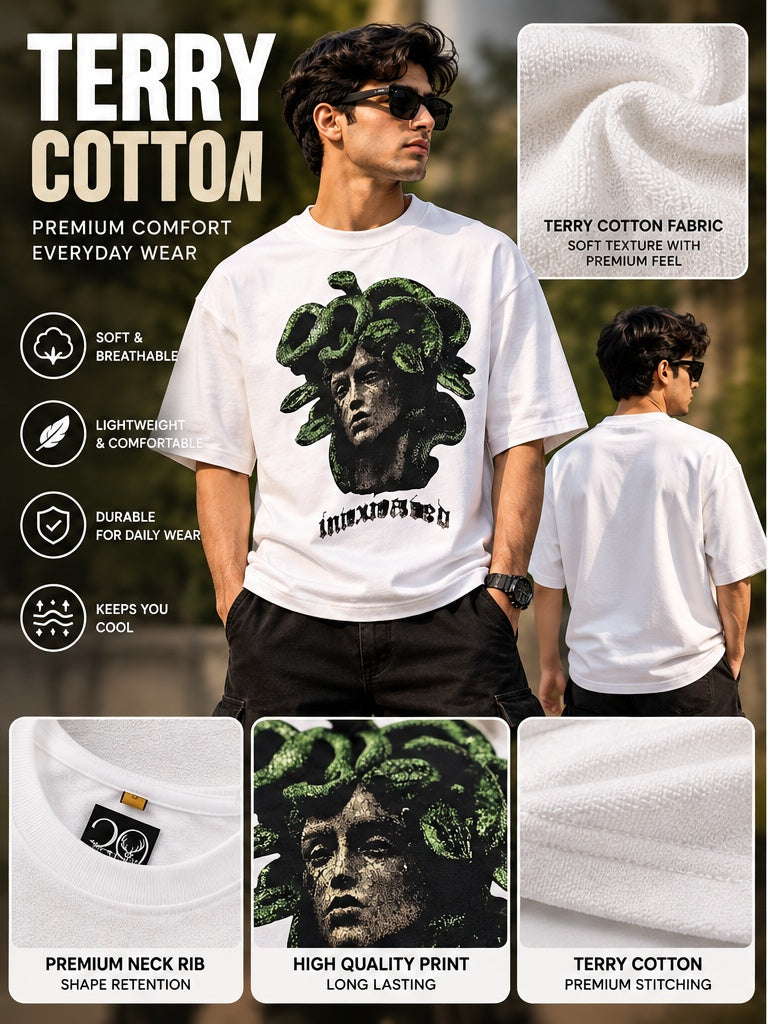 Medusa oversized t-shirt Terry Cotton